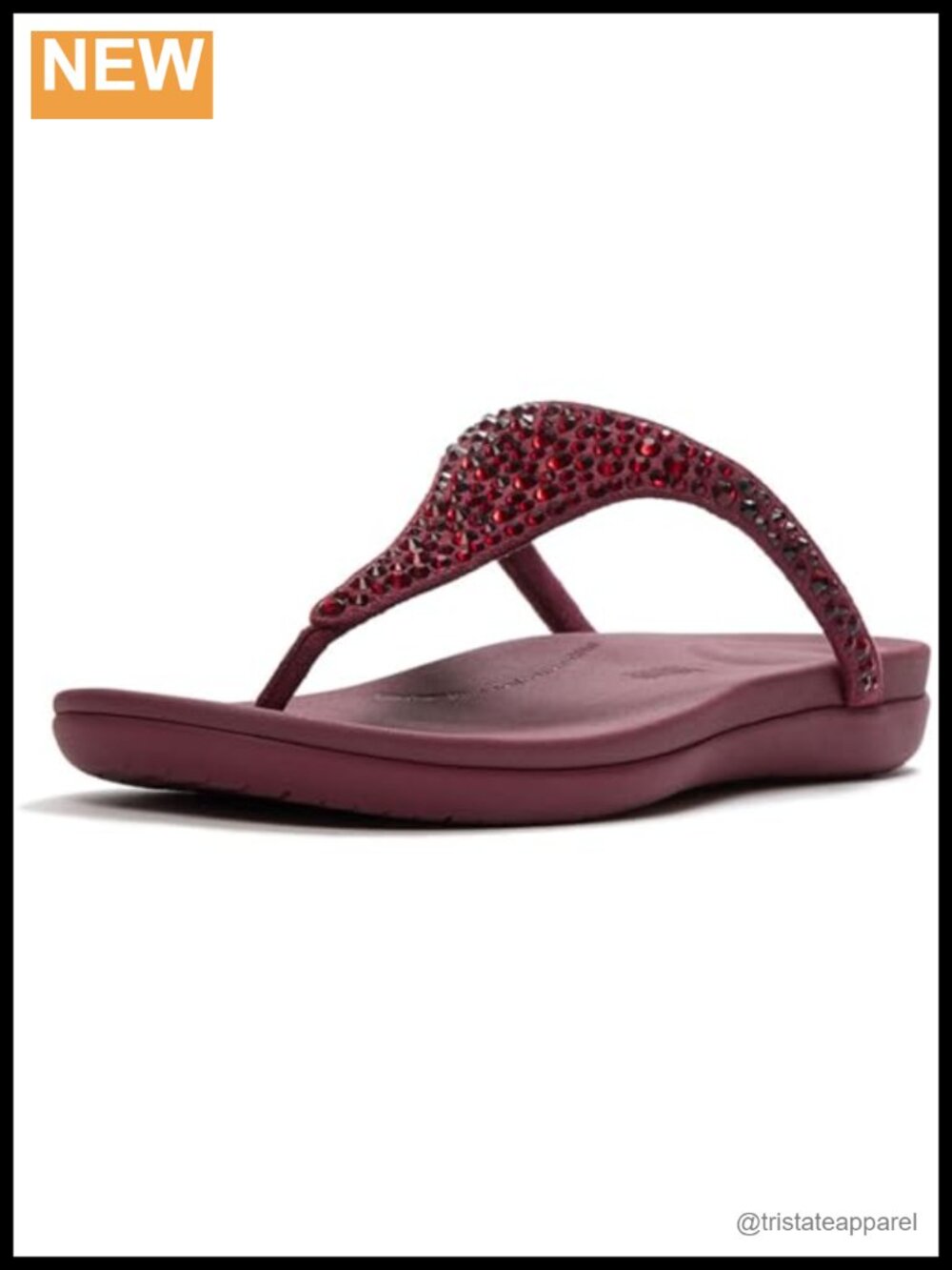 Crystal Toe-Post Sandals iQushion Cushion Comfort Flip Flops Summer Beach